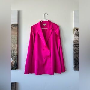 Hot Pink Blazer Cape